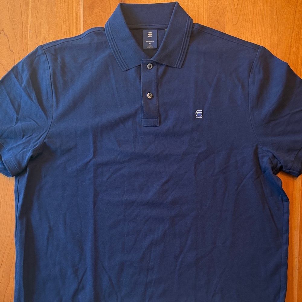G-Star Raw Navy Short-Sleeve Polo